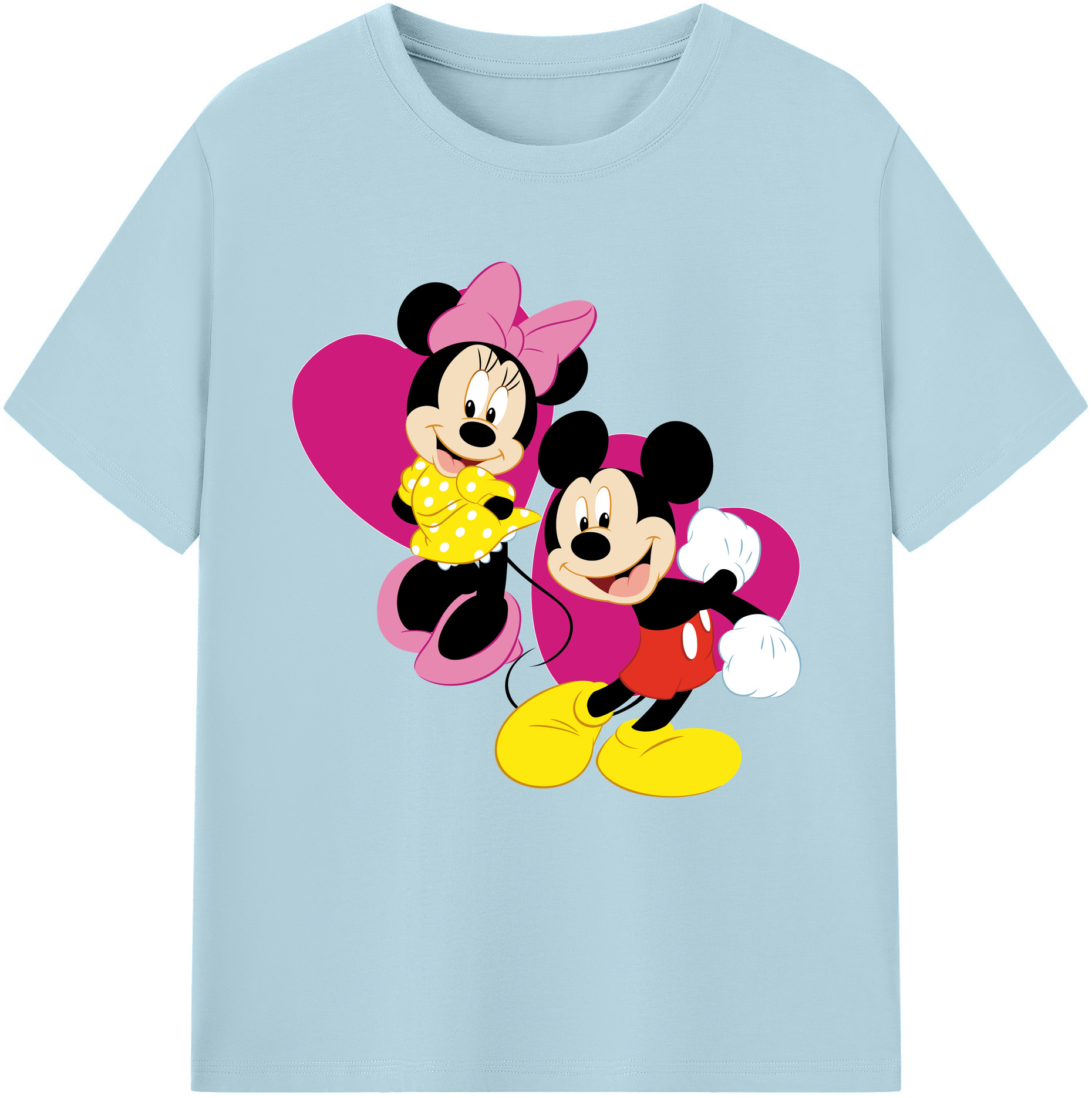 （画像用） ミッキーマウス Mickey Mouse 綿100％半袖Tシャツ（フロントプリント）